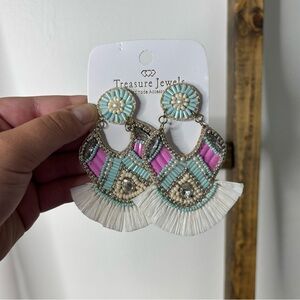 Treasure Jewels Multicolor Statement Earrings